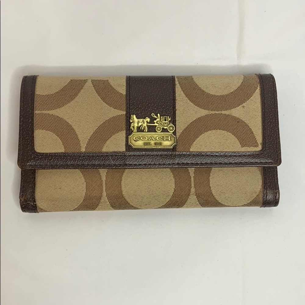 Women's Coach Signature Trifold Wallet